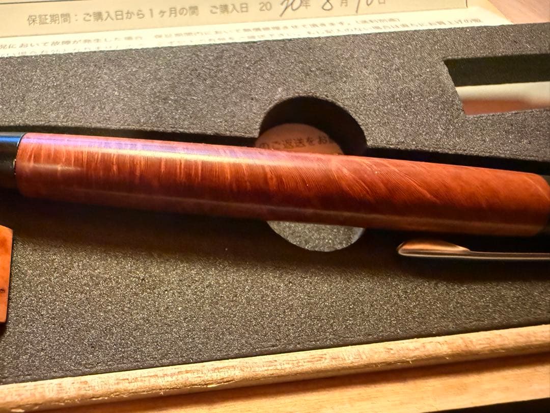 野原工芸 ブライヤー特上杢 スリムボールペン(保証書ナンバー未記載の品)