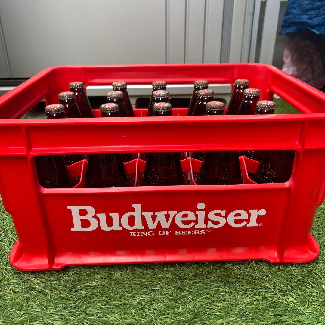30年以上前の瓶ビール　Budweiser ケース　20本セット　古酒　希少