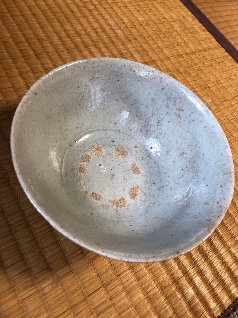 李朝　白磁　鉢　文化財管理局紙印　菓子鉢