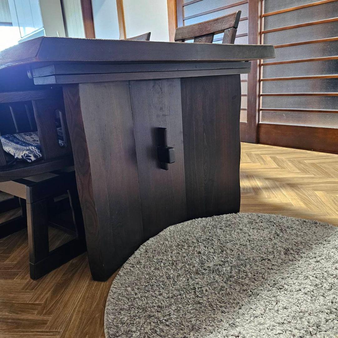 aya　ヴィンテージダイニングテーブル　4人分回転チェアセット