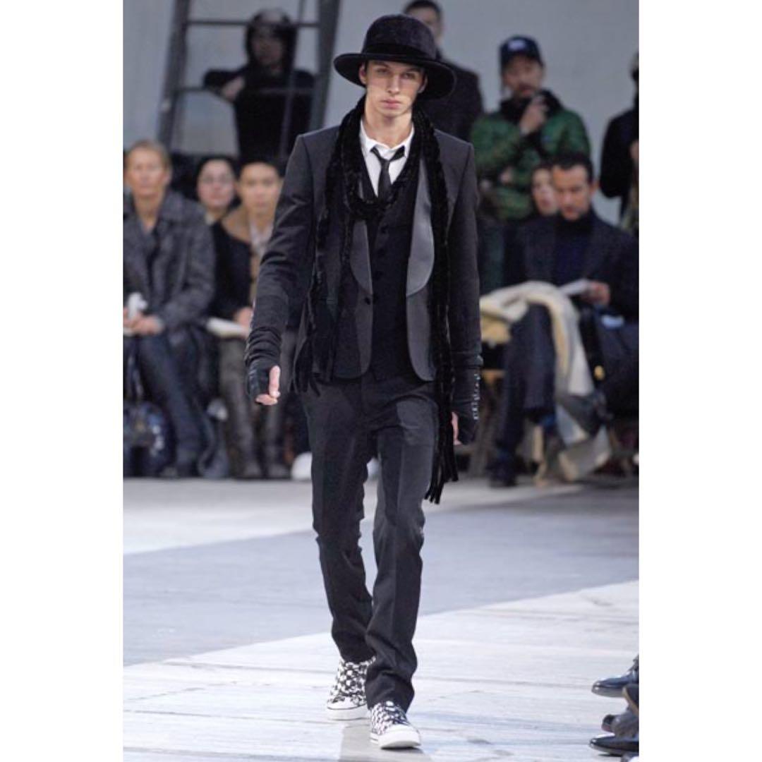 07AW ナンバーナイン カシミヤ 100% シルク ライン アームウォーマー