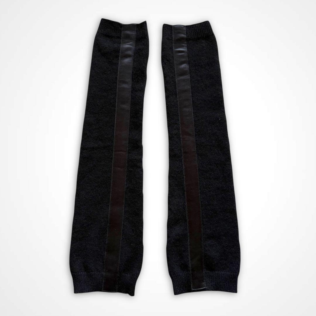 07AW ナンバーナイン カシミヤ 100% シルク ライン アームウォーマー