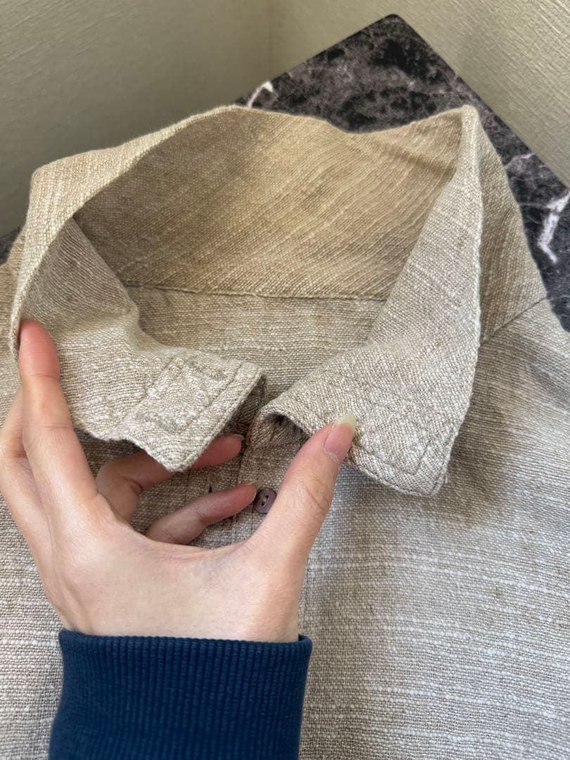 【最終値下げ】うさと/Usaato ボタンアップシャツ 長袖※自然素材