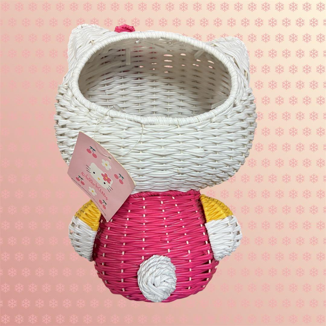 サンリオ　ハローキティ　かご 入れもの ダストボックス