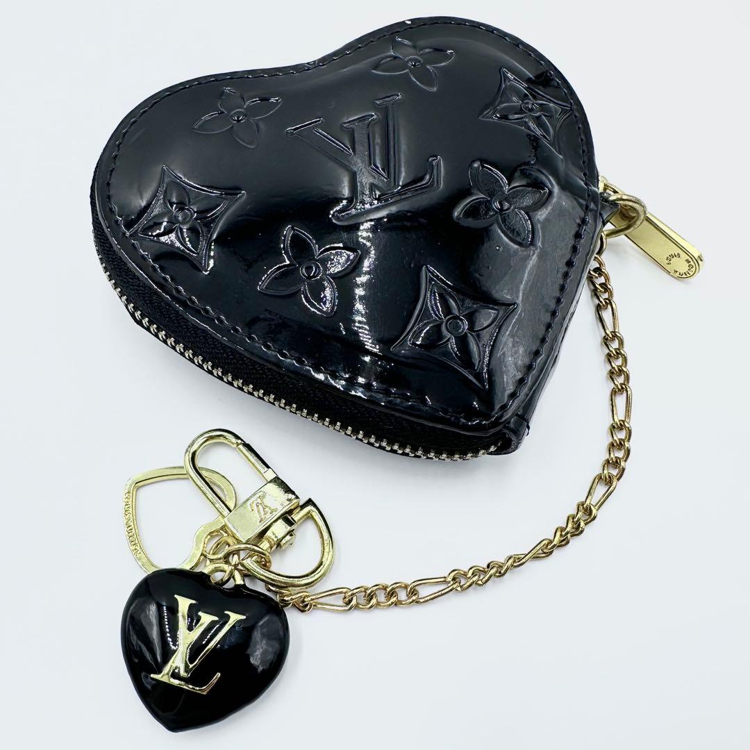 ルイヴィトン ヴェルニ ハート ポルトモネクール 小銭入れ ケース 黒