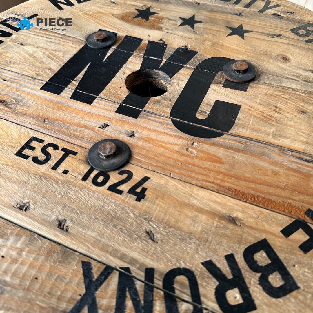 ケーブルドラム 電線ドラム テーブル アメリカン インテリア ガレージ 古材NY