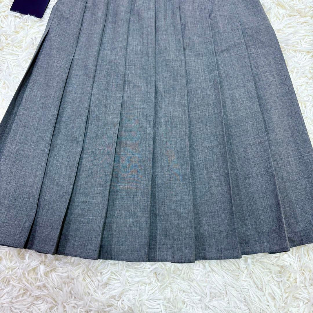 新品 2024年新作 PRADA プリーツ スカート グレー S NFC真贋確認