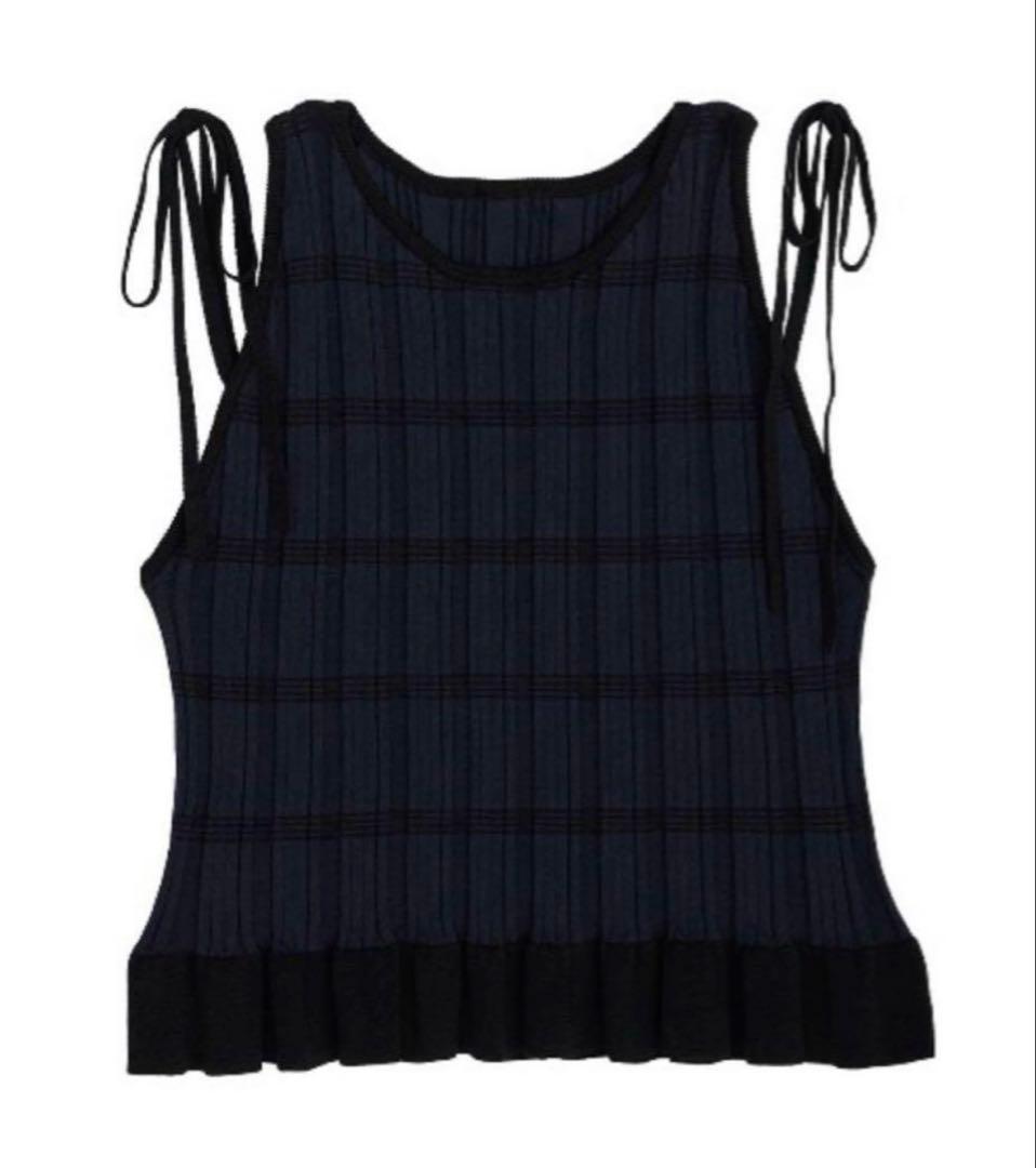 トップス Ameri MEDI PURIPURI SHORT KNIT TOP