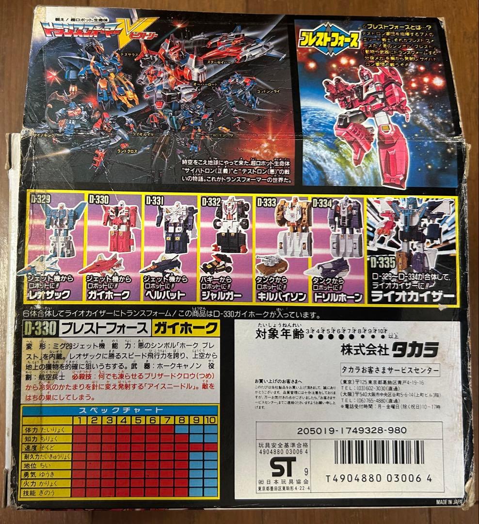 箱付き トランスフォーマー ブレストフォース ガイホーク ライオカイザー