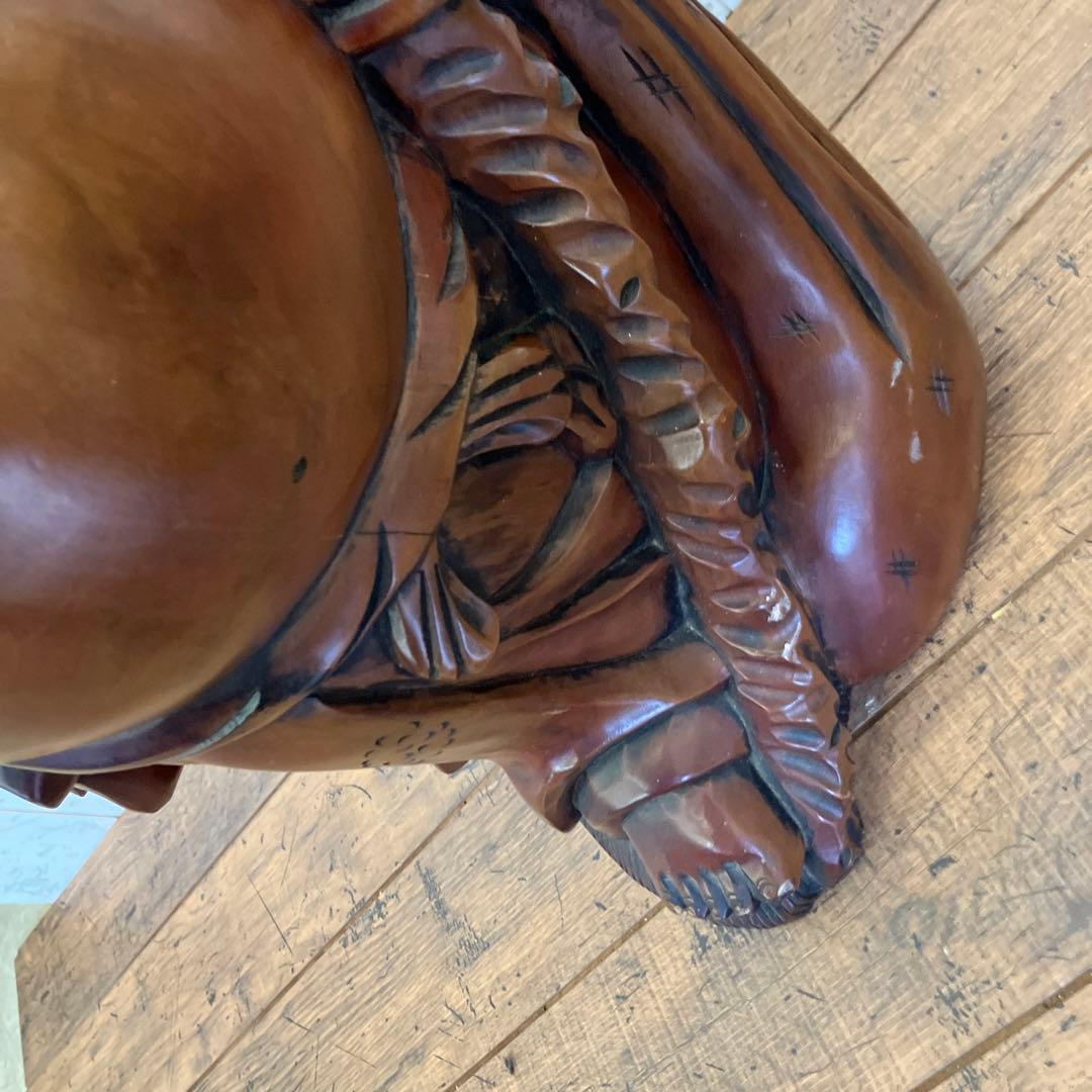 昭和レトロ 木製 木彫り 七福神 大黒天 大黒様 置物 オブジェ インテリア