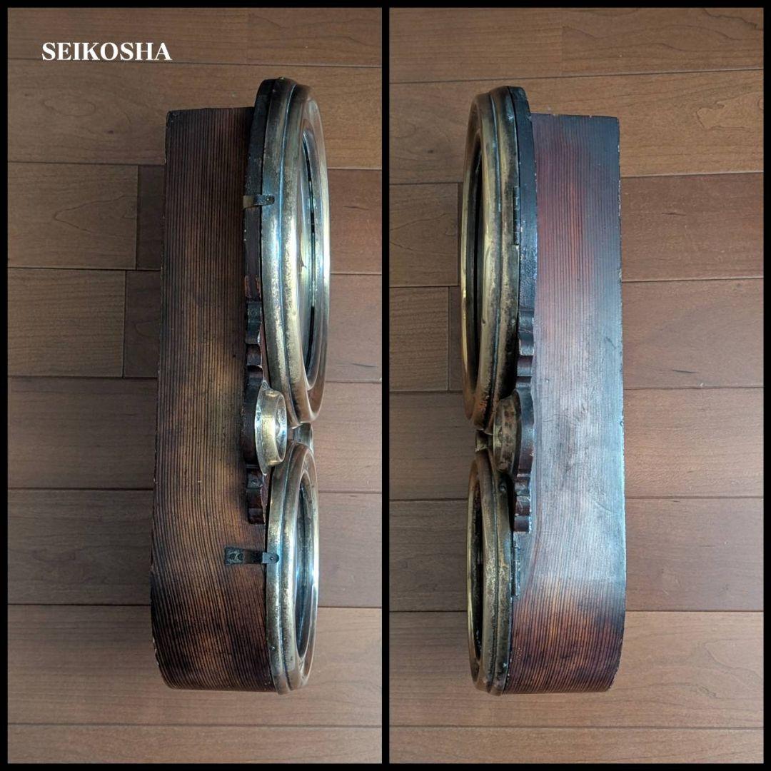 アンティーク掛時計　古時計　四つ丸掛時計　ダルマ掛時計　精工舎