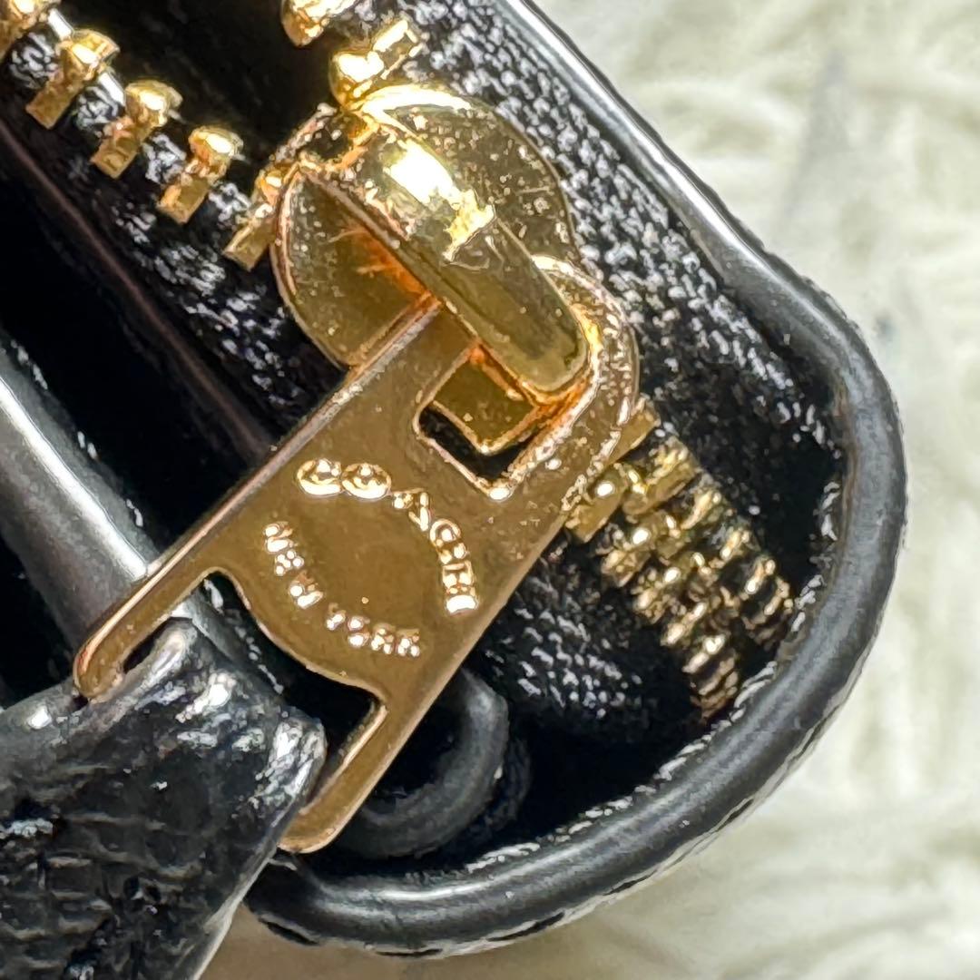 ☆【新品・未使用】COACH 三つ折り財布 ブラック クロスグレイン レザー☆