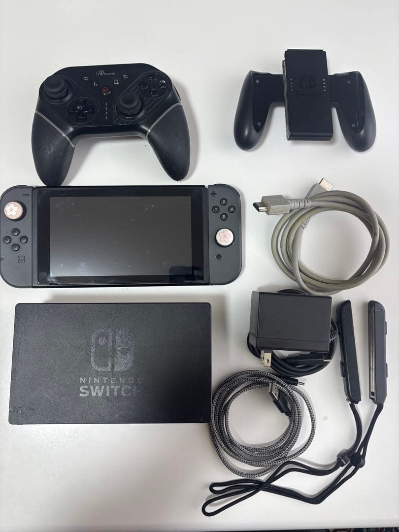 T*読様 Nintendo Switch本体　カスタム　グレー　ターボコントロー