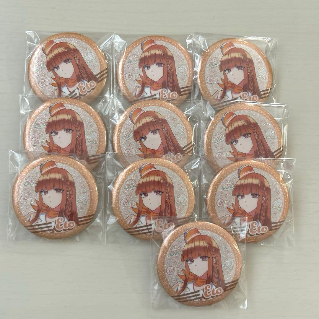 カラフルピーチ　ダイナー缶バッジ10個　えとさん