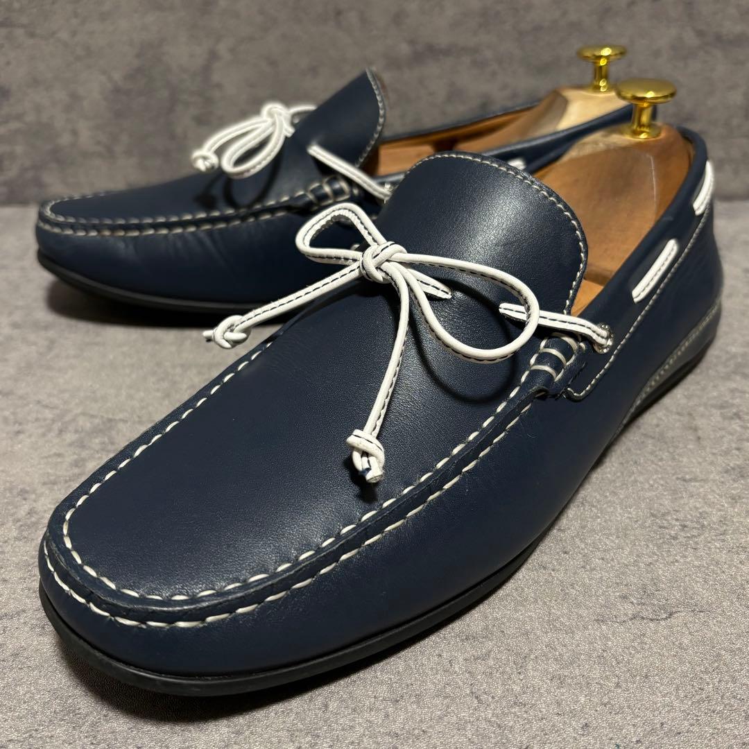 未使用級　リーガル　ドライビングシューズ　ローファー　スリッポン　青　2177