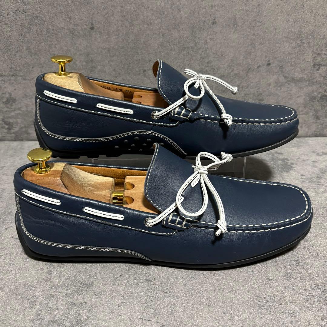 未使用級　リーガル　ドライビングシューズ　ローファー　スリッポン　青　2177