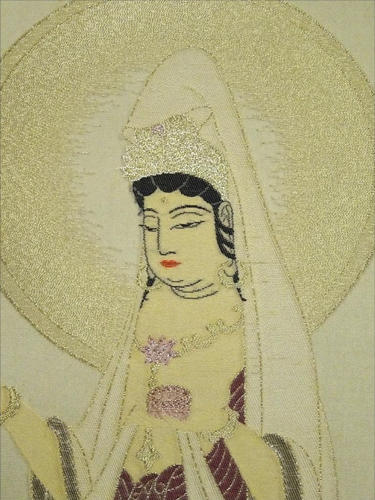 掛軸『西国三十三ヶ所御朱印』仏画 絹本 無地箱 二重箱付 掛け軸 p090512