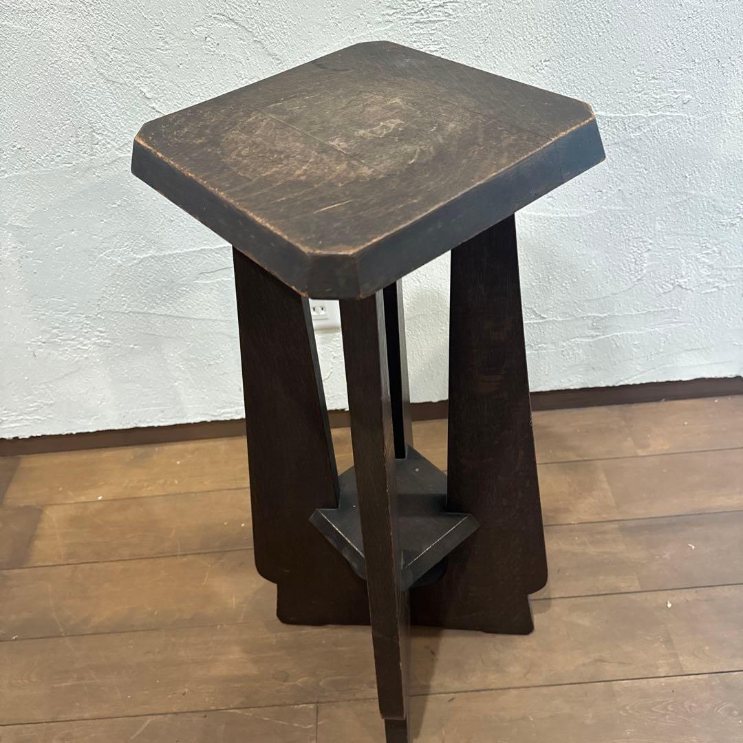 木製の花台 ハイスツール レトロ ヴィンテージ