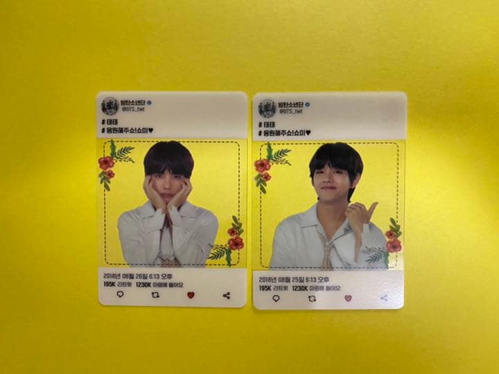 bts armyブース 透明トレカ テヒョン 2枚セット テテ V