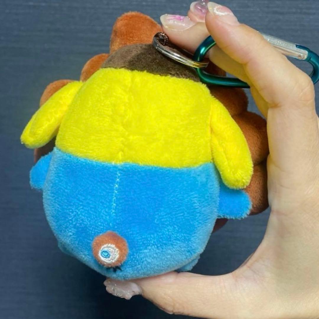 サンリオ ポムポムプリン　ミャクミャクなりきりぬいぐるみ　カラビナつきキーリング