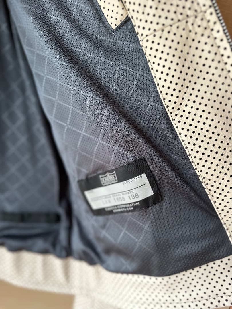 カドヤ　パンチングレザージャケット　RCR-PL / アイボリー