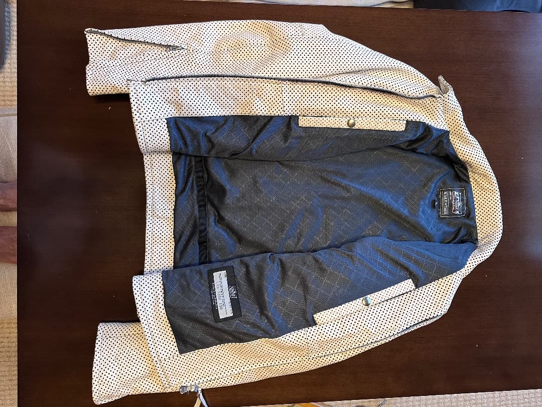 カドヤ　パンチングレザージャケット　RCR-PL / アイボリー