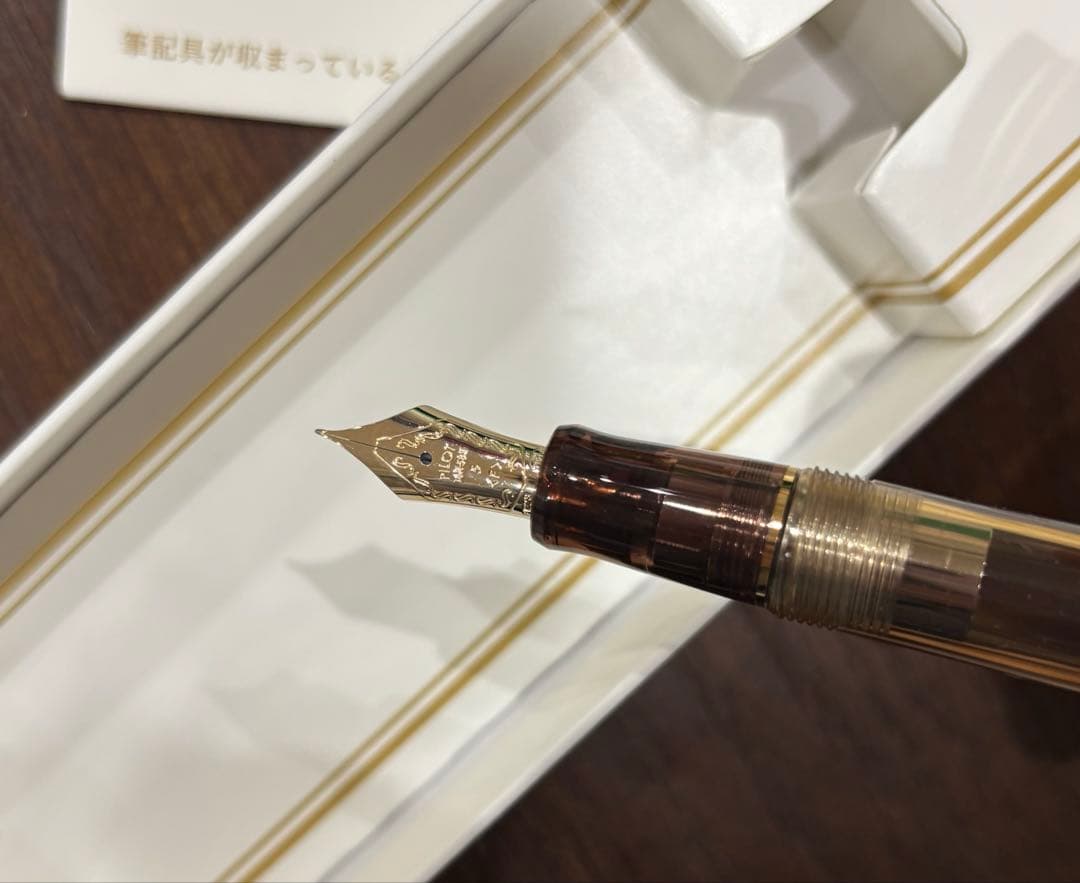 【箱付】PILOT パイロット万年筆 CUSTOM 74クリアブラウンペン先F