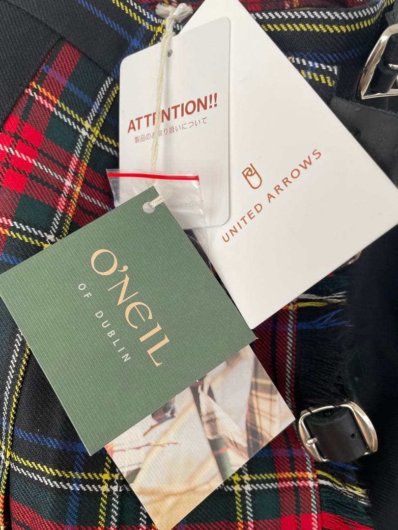 O′NEIL of DUBLIN チェックプリーツスカート ミディ丈