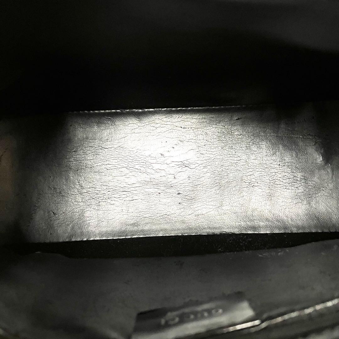 GUCCI グッチ ワンショルダー バッグ エナメル ブラック 黒 希少デザイン