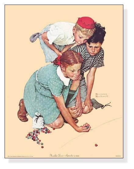 額装品/Knuckles Down/ノーマン ロックウェル/ポスター/インテリア