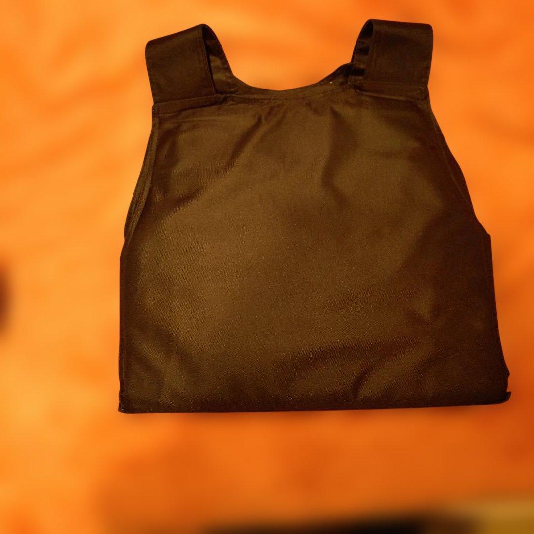 本物 黒 ボディアーマー マジックテープ付き