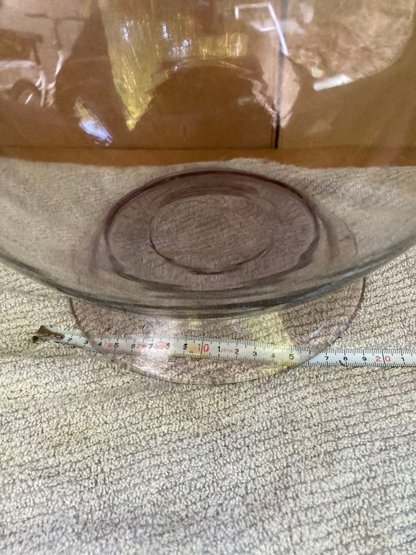 ぼってり美しい 薄紫の地球瓶 菓子瓶 菓子びん ガラス 昭和レトロ アンティーク