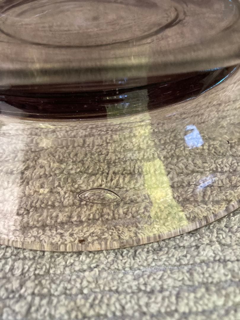 ぼってり美しい 薄紫の地球瓶 菓子瓶 菓子びん ガラス 昭和レトロ アンティーク