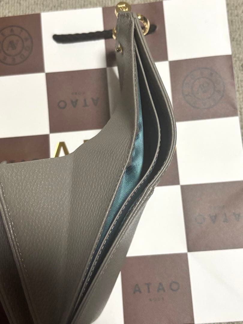 ATAO アタオ ROTOLO ロトロ 二つ折り財布 グレージュ 付属品付き