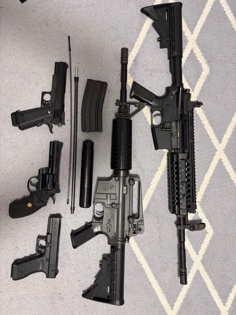 東京マルイM4A1,グロック18,PYTHON357, OPS-M.P.S