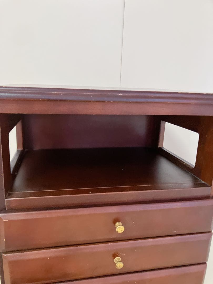 木製　10段　引き出し　電話台　FAX台　チェスト　サイドチェスト　棚、ラック