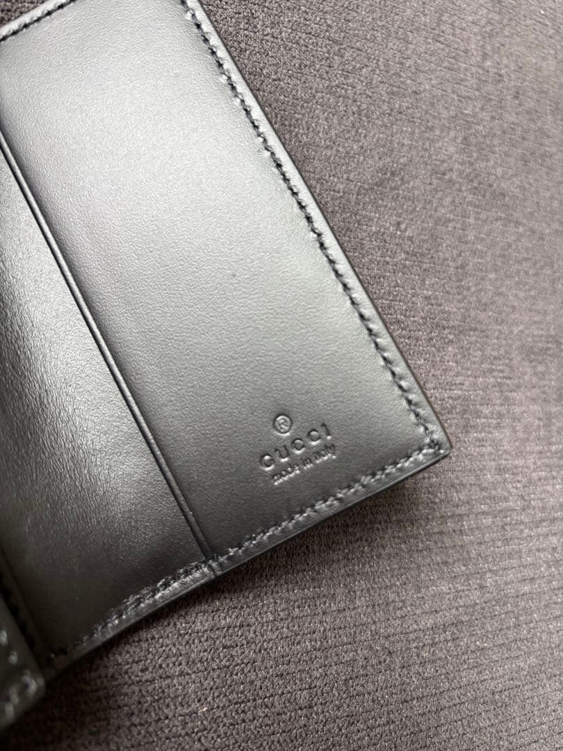 GUCCI ブラックレザー GGキーケース　GUCCIキーケース