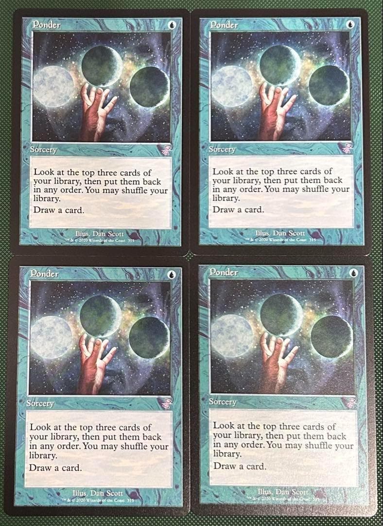 英語版 旧枠《思案/Ponder》TSR 時のらせんリマスター ボーナスシート