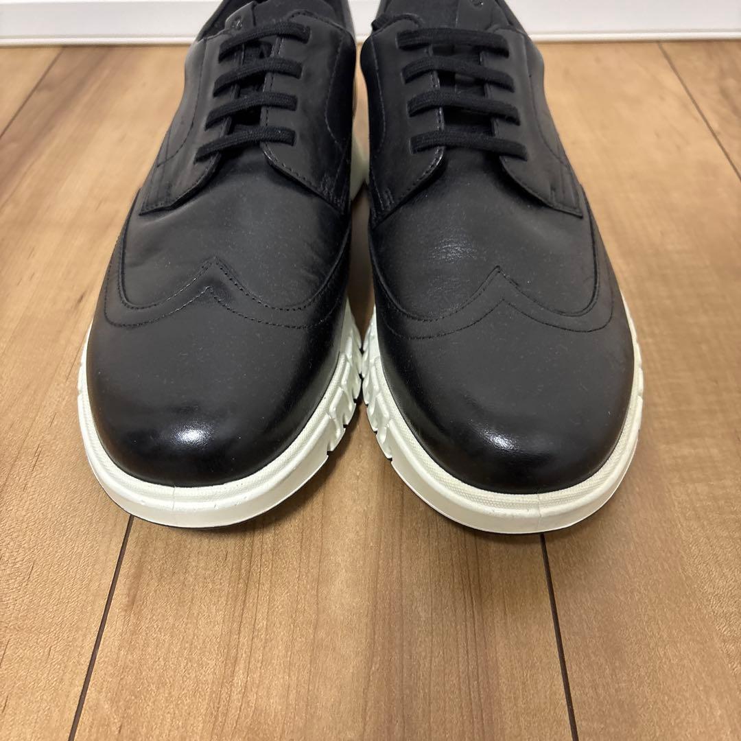 ☆ecco☆ブラックレザーウィングチップシューズ 43