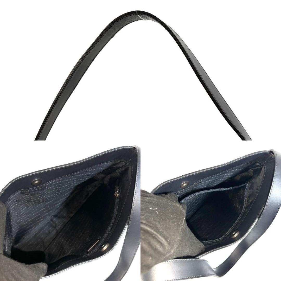 【美品】バーバリー PVCレザー 肩掛けショルダーバッグ グレー イタリア製