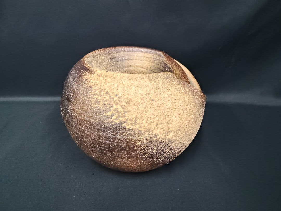 ​【動作確認済】信楽焼 陶器製つくばい 電動 水循環 室内用 水琴窟/蹲