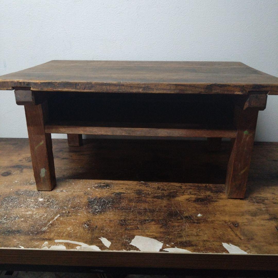 Mt7 木製シンプル座卓 ダークブラウン 昭和レトロ ヴィンテージ オシャレ