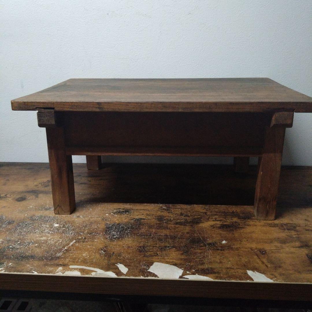 Mt7 木製シンプル座卓 ダークブラウン 昭和レトロ ヴィンテージ オシャレ