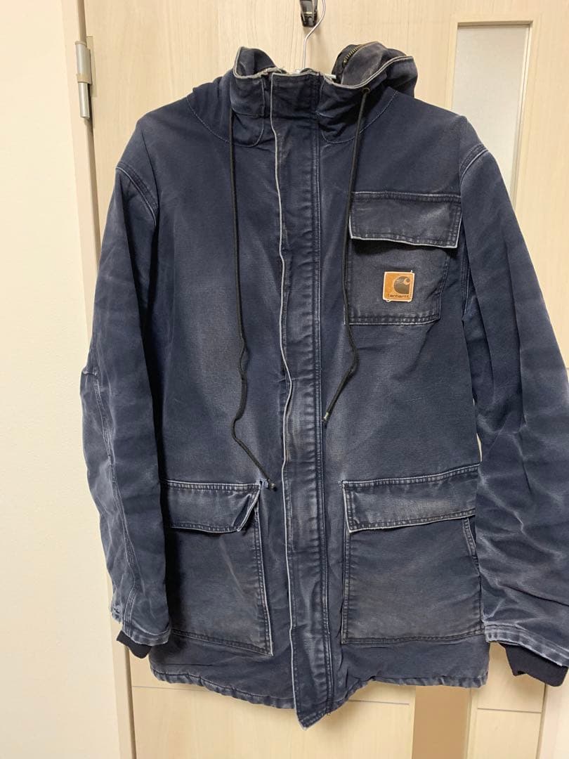 Carhartt シベリアンパーカーネイビー　キルティングメキシコ製