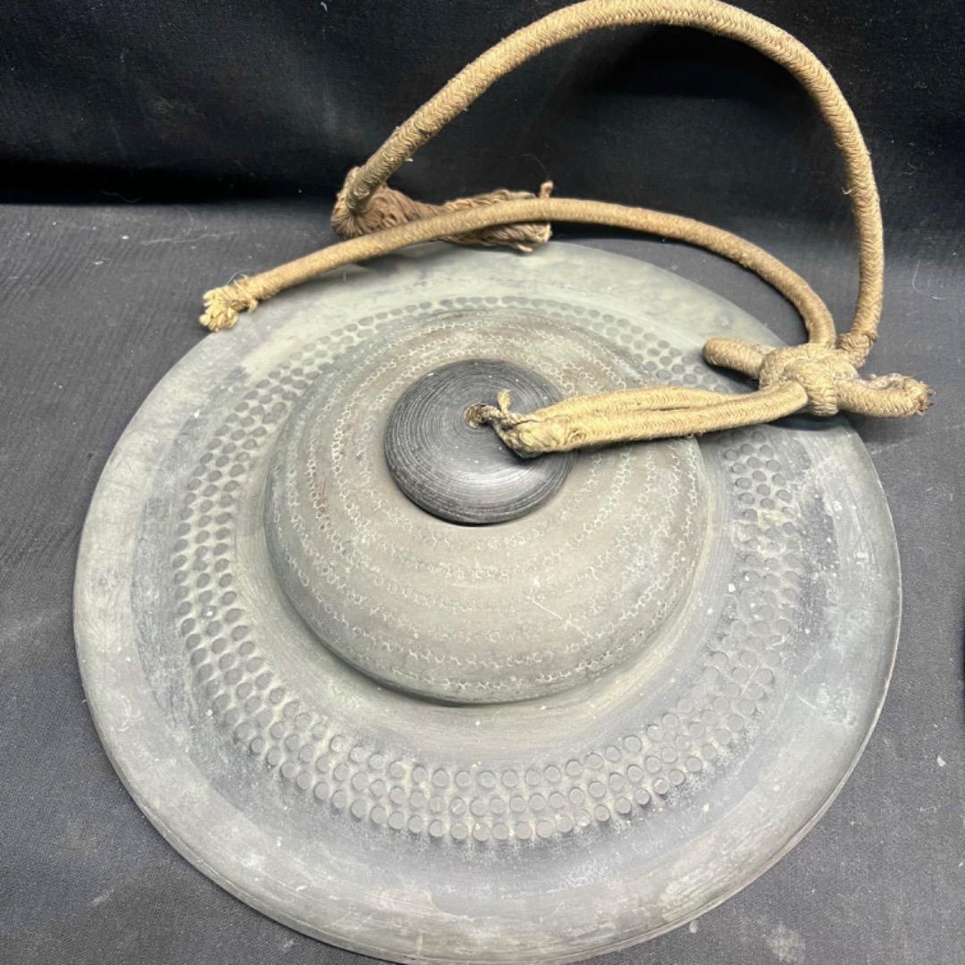 〇Bi1062 古銅 どら チャッパ シンバル　銅鑼