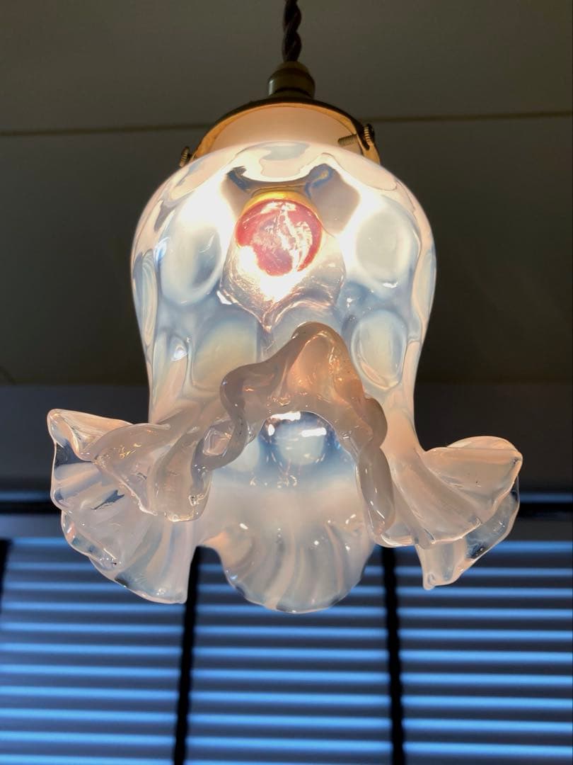 フェントン　1940年　オパールセント　ランプシェード　アンティーク