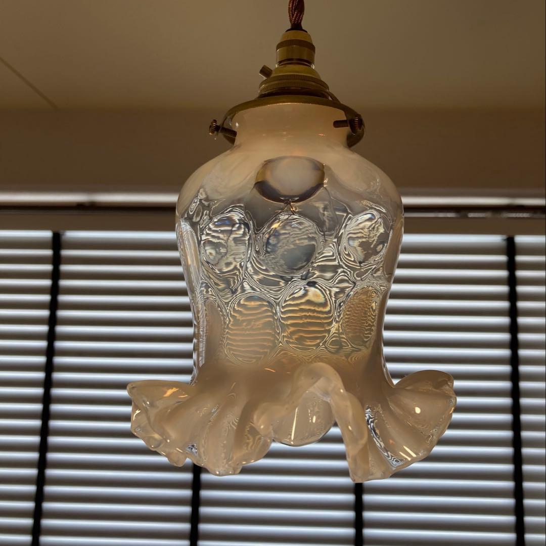 フェントン　1940年　オパールセント　ランプシェード　アンティーク