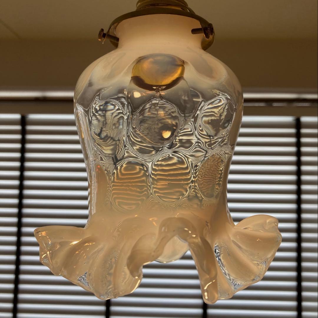 フェントン　1940年　オパールセント　ランプシェード　アンティーク