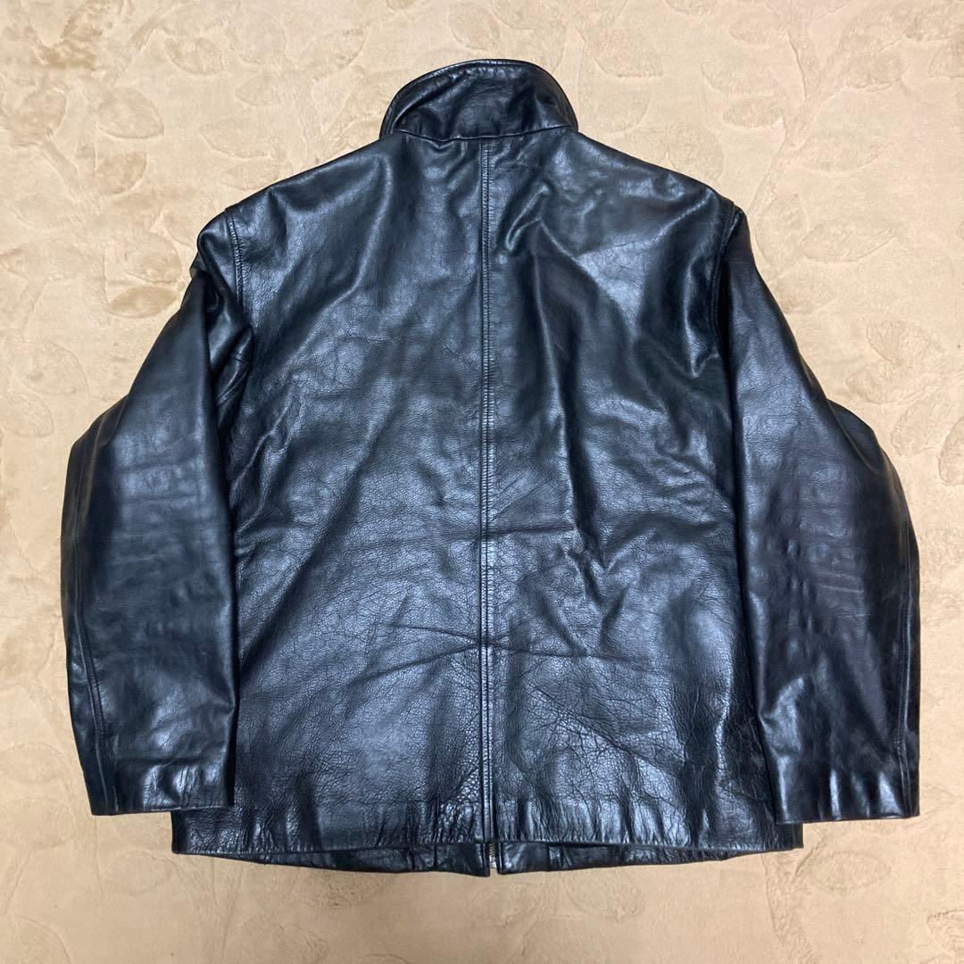 ビンテージ　オールドギャップ レザーさジャケット ブラック L
