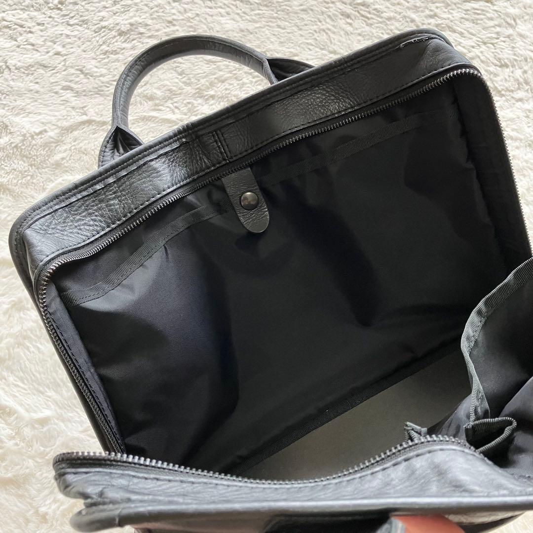 美品 PORTER バロン ブリーフケース ビジネスバッグ レザー ブラック